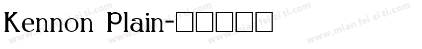 Kennon Plain字体转换